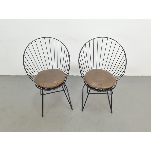 Black Wire Chair by Cees Braakman for Pastoe, 1950s, Set of 2 For Sale - Image 8 of 16