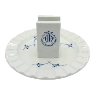 Vintage Hotel d'Angleterre Copenhagen Denmark Ashtray Match Holder Dish For Sale