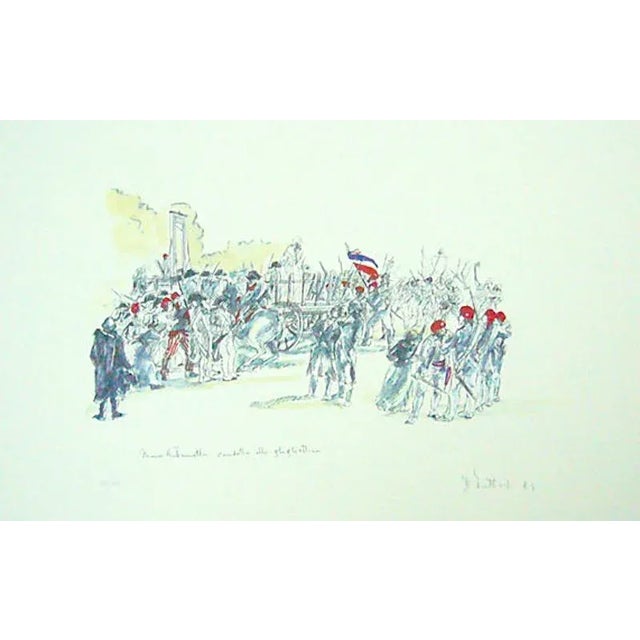 Numbered French Lithograph of Marie Antoinette For Sale