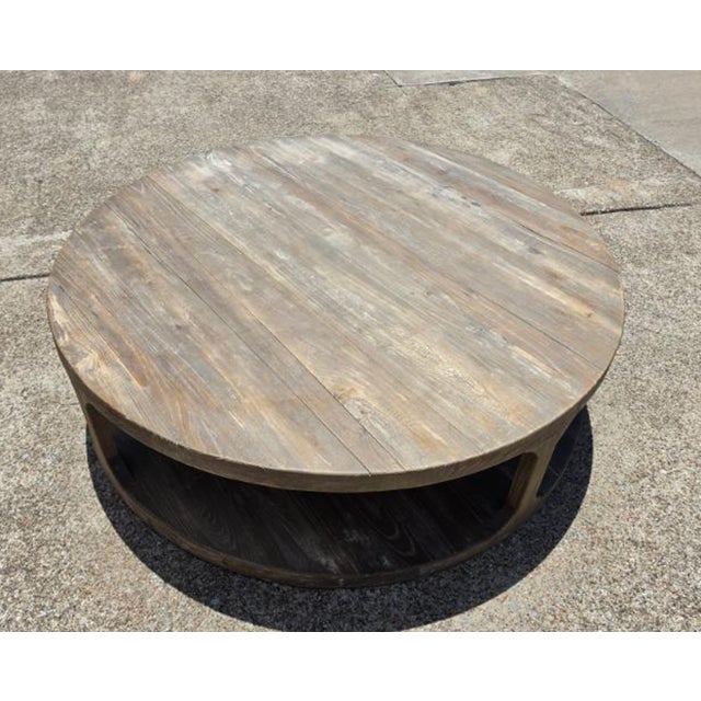 2000 - 2009 Restoration Hardware Martens Coffee Table 55" Round For Sale - Image 5 of 11