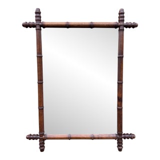 19th Century Bamboo Mirror For Sale