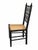 Late 20th Century Black Faux Bamboo Chinoiserie Cane Accent Chair For Sale - Image 4 of 10