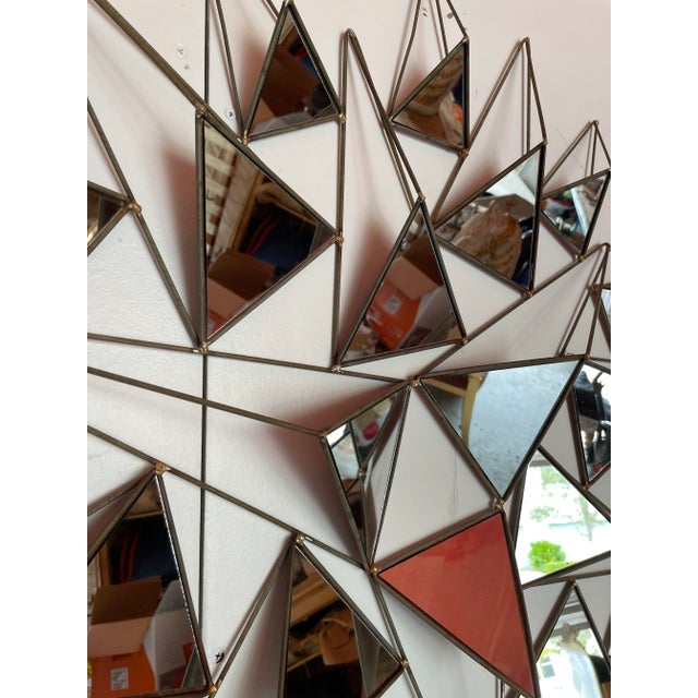 Sunburst Wall Metal Decor Mirror For Sale - Image 9 of 11