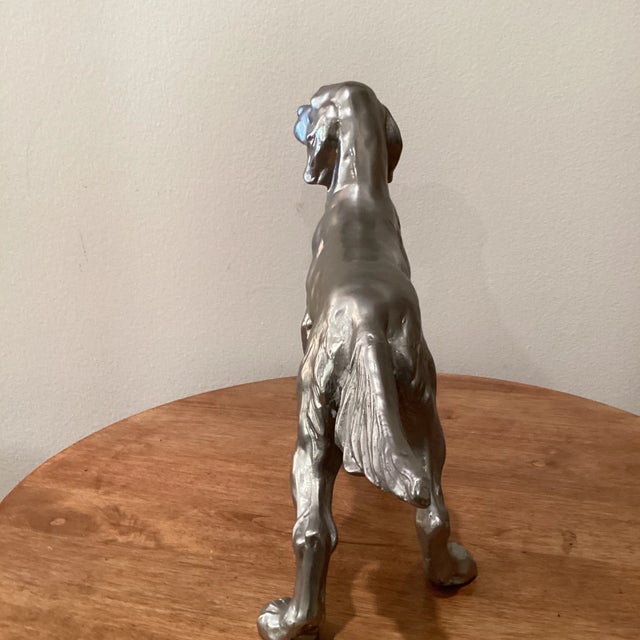 Vintage Silver Plate Irish Setter Hunting Dog Sculpture For Sale - Image 4 of 12