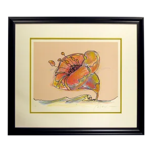 Peter Max "Flower at Sea" Hand Signed and Numbered Edition Serigraph Pop Art 1979