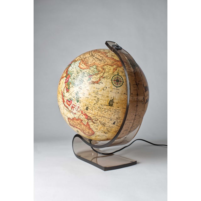 Danish Illuminated World Globe Table Lamp by Scan-Globe A/S, 1990 For Sale - Image 4 of 12
