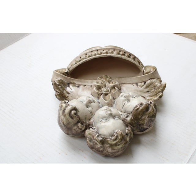 Early 20th Century Antique European Baroque Gilt Cherub Trio Wall Pocket/Art For Sale - Image 5 of 7