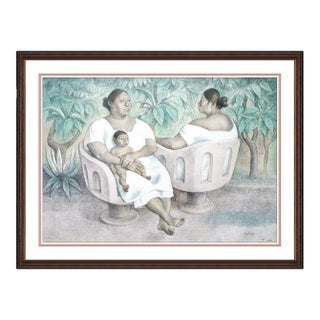 1980s Yucetecas En El Parque Print, Francisco Zúñiga For Sale
