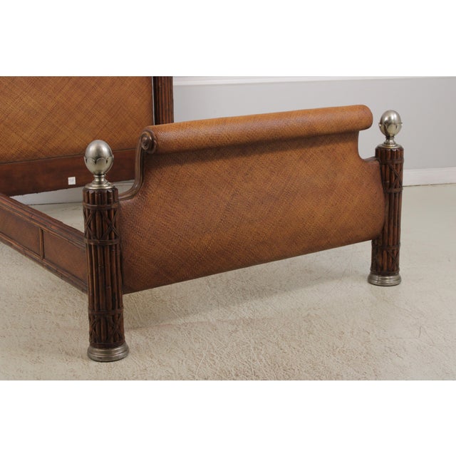 Thomasville Ernest Hemmingway Kilimanjaro Queen Size Bamboo Bed For Sale In Philadelphia - Image 6 of 18