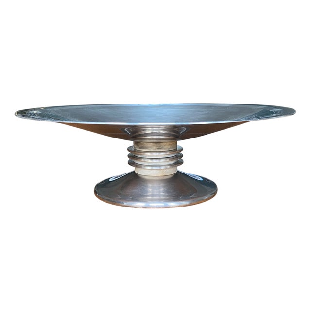 Large Art Deco Silver-Plated Metal Bowl or Centerpiece from Christofle, France, 1930s For Sale
