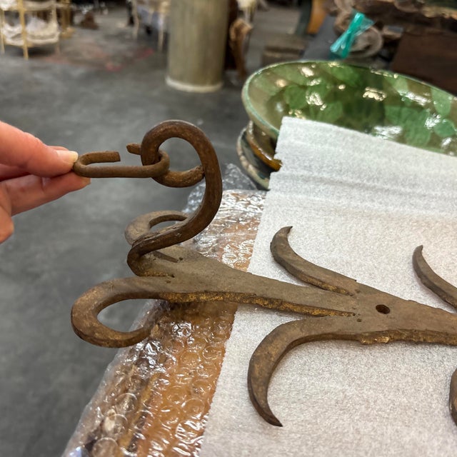 Mid 20th Century Hand Forged Wrought Iron Rack For Sale - Image 10 of 12