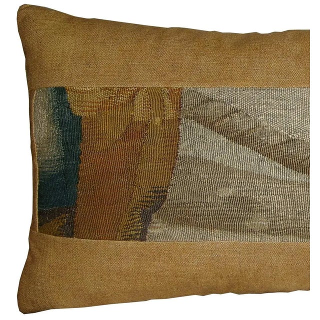 17th Century Antique Brussels Tapestry Pillow For Sale - Image 4 of 9