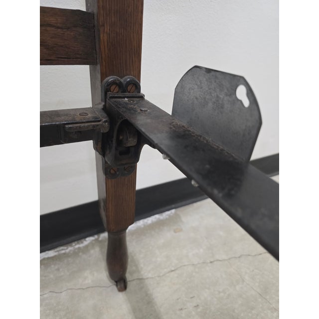French Antique Full Size Bedframe, Barley Twist With Original Iron Castors and Rails For Sale - Image 9 of 18
