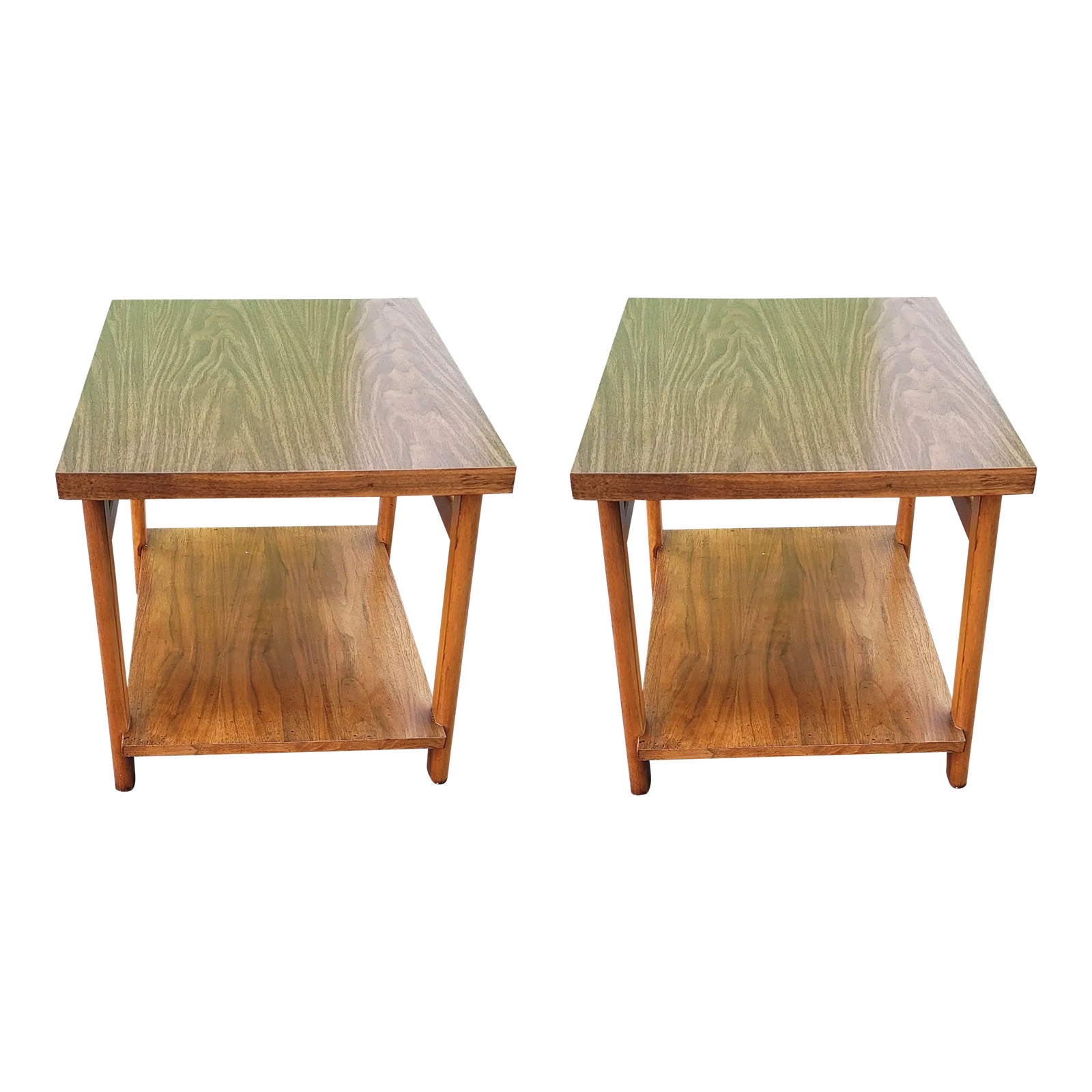 1960s Lane Altavista Two Tier Side Tables With Formica Top Chairish