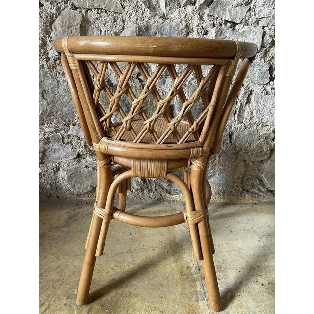 Wicker Table and Chairs, 1970s, Set of 3 For Sale - Image 10 of 18