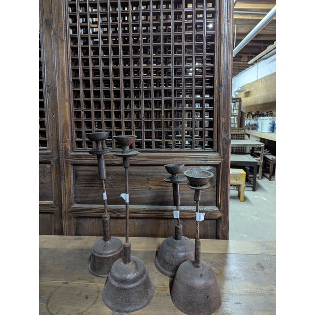 Vintage Iron Candle Holder 1 For Sale - Image 10 of 11