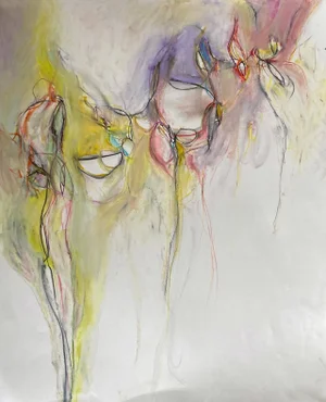Wonderworld Contemporary Mixed Media Painting, Mary Ann Wakeley