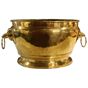 19th Century French Brass Jardiniere With Handles