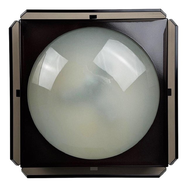 Smoked Glass Wall Lamp by Veca, 1970s For Sale - Image 12 of 12