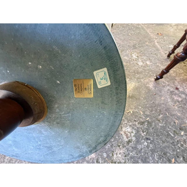 Vintage Bombay Company Green Marble Plant Stand For Sale - Image 9 of 9