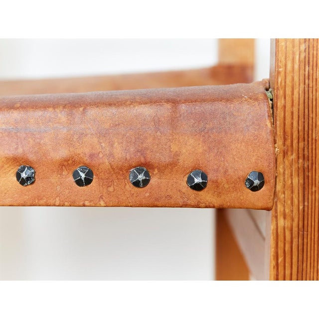 Armchair in Saddle Leather from Biosca, 1950s For Sale - Image 13 of 14