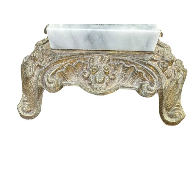 1930s Hollywood Regency Brass & Cut Waterfall Crystal Lamps - Set of Two For Sale - Image 10 of 11