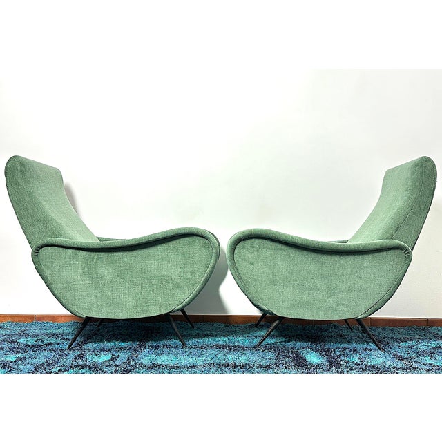 Italian Lady Lounge Chairs Attributed to Marco Zanuso, 1960s, Set of 2 For Sale - Image 6 of 12