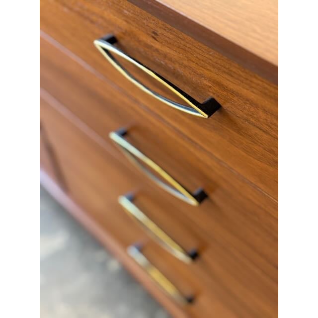1960's 12 Drawer Walnut Dresser For Sale - Image 4 of 12
