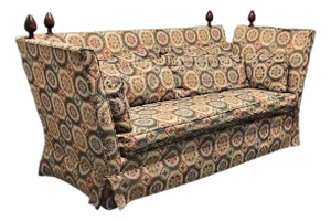 90" English Knole Style Four Seat Sofa Upholstery Project