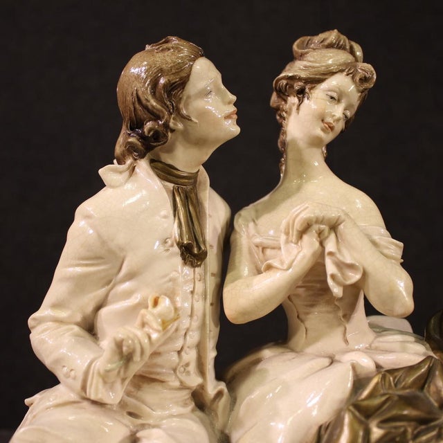 Ceramic Figurine by B. Merli for Capodimonte, 1981 For Sale - Image 3 of 13