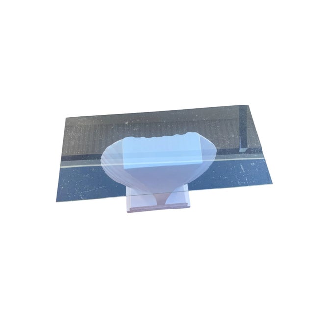 Plastic Mid 20th Century Sea Shell Console Table in the Manner of Groult Gloss White For Sale - Image 7 of 8