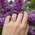 Metal Pear Amethyst 14k Gold Ring, Size 7.5 For Sale - Image 7 of 10