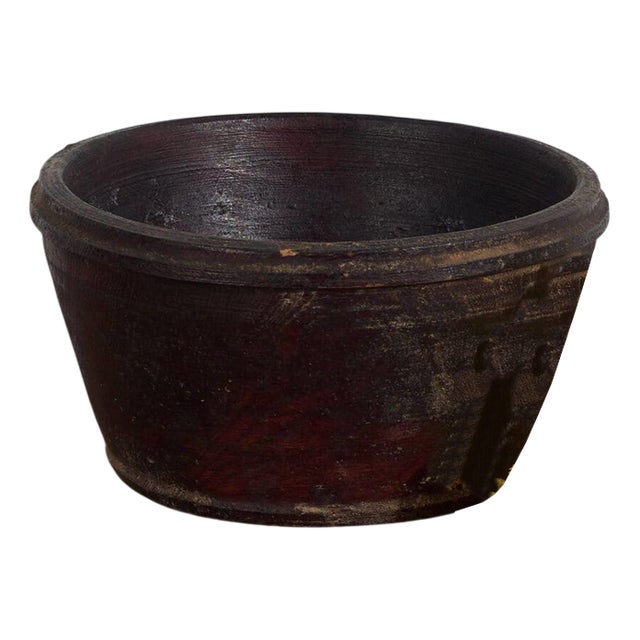 Antique Tibetan Wooden Bowl For Sale