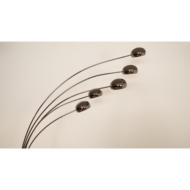 Black Vintage Swedish Floor Lamp in Chrome and with Marble Foot from Cottex For Sale - Image 8 of 16