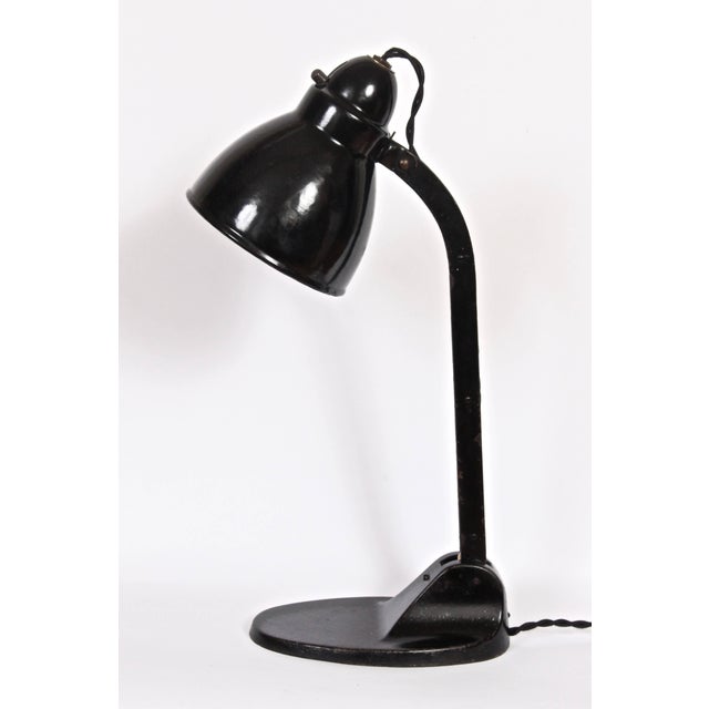 J. J. Pieter Oud Style Black Bauhaus Architects Desk Lamp, C. 1930 For Sale - Image 10 of 11