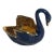 Vintage Cobalt Gold Limoges France Salt Cellar Swan Porcelain For Sale