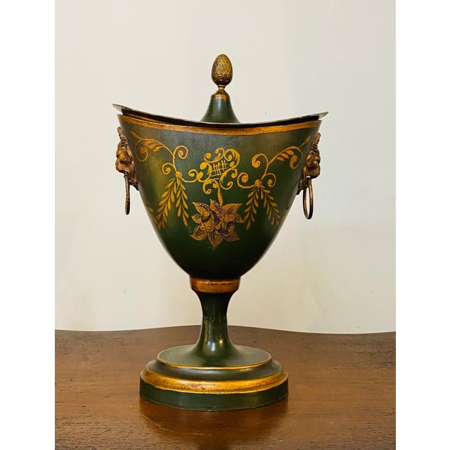 Antique French Tole Urn For Sale - Image 9 of 9