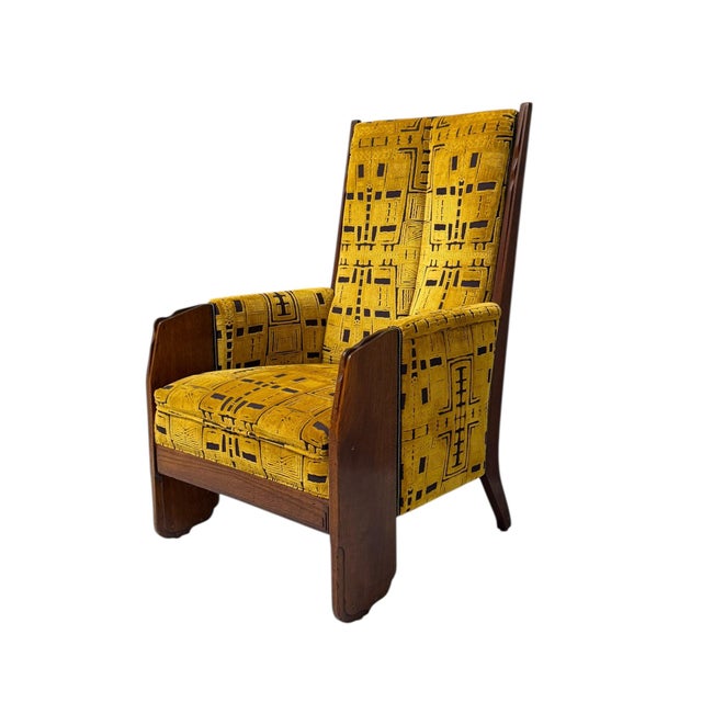 Art Deco Amsterdam School Lounge Chair by Cornelis Van Der Sluys, 1918 For Sale - Image 12 of 17