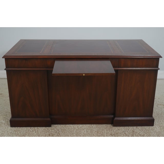 Henkel Harris Moore Leather Top Executive Desk For Sale - Image 17 of 18