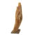 Chinese Cypress Wood Carved Irregular Shape Happy Buddha Statue For Sale - Image 4 of 6