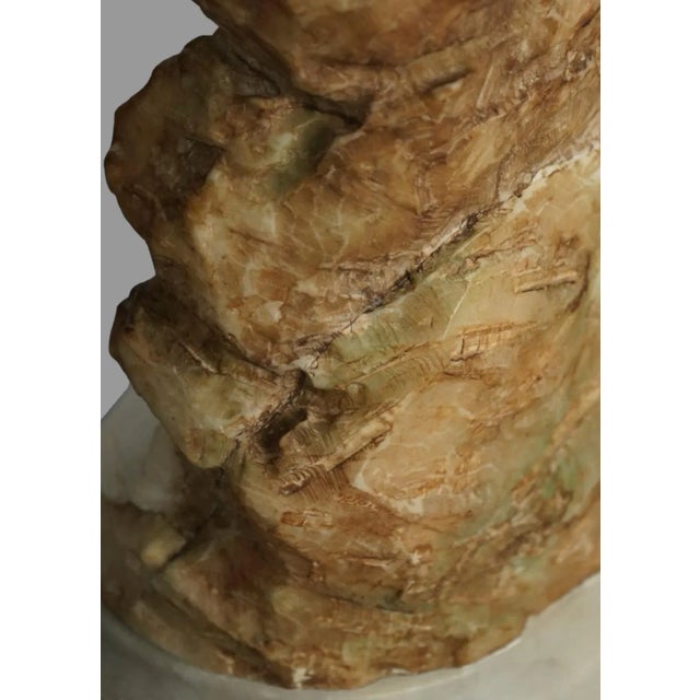 Antique Art Nouveau Alabaster & Marble Sculpture Statue Nude Sea Nymph A. Del Perugia 1910 For Sale - Image 6 of 9