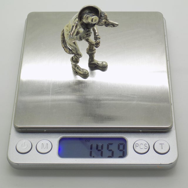 Vintage Italian Handmade Silver Fox Pinocchio Figurine, Arezzo, Tuscany, 1970s For Sale - Image 13 of 15