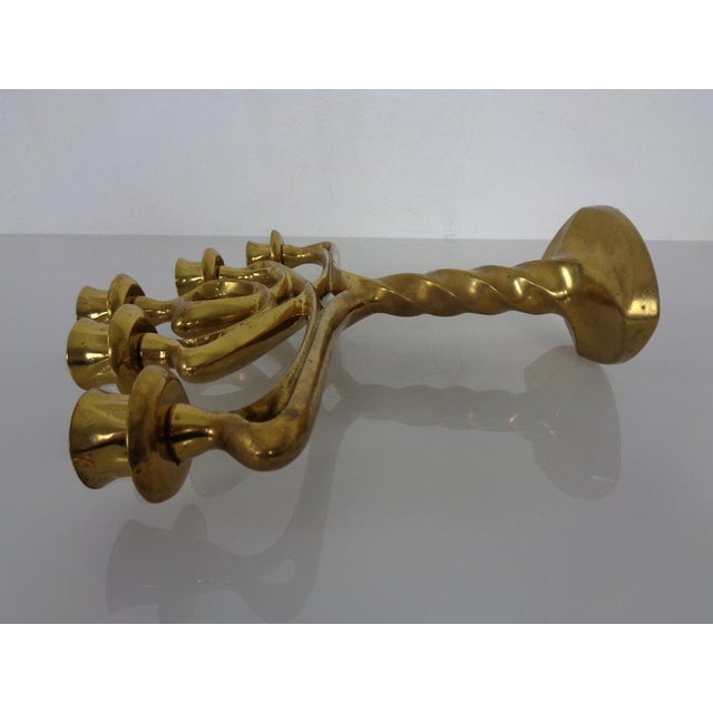 Large Brutalist Bronze Candleholder, Italy, 1960s For Sale - Image 13 of 18