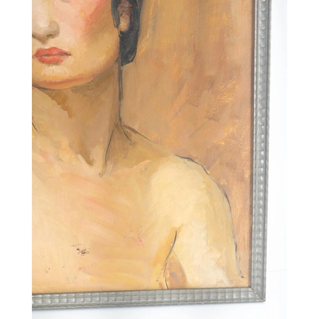Resolute Portrait of a Parisian Woman by Genevieve Simont Ireland For Sale - Image 4 of 8