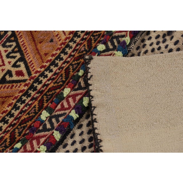 Textile Vintage Persian Saddle Bag Rug With Geometric Patterns - Rug & Kilim For Sale - Image 7 of 9