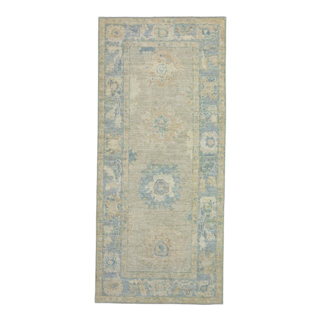 Turkish Oushak Runner Rug 3' x 6'9" #17303 For Sale