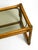 Wood Dark Bamboo Side Table with Smoked Glass Top, 1970s For Sale - Image 7 of 18