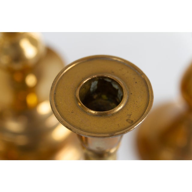 Vintage Danish Brass Candlesticks, 1950s, Set of 5 For Sale - Image 13 of 18