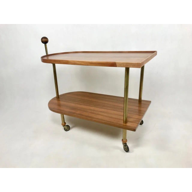Art Deco Walnut Trolley Bar, 1930s, in Restored conditions. Designed 1920 to 1949