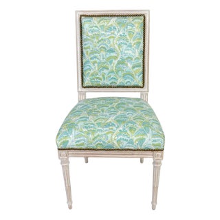 Custom Cockleshells Upholstered Jansen Style Chair With Nailhead Trim For Sale